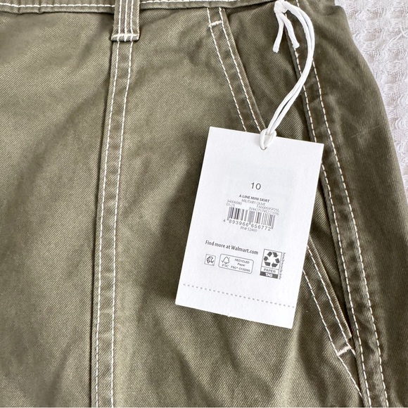 Free Assembly’s Utility Skirt in Olive Green - NWT sz10 - Picture 5 of 7